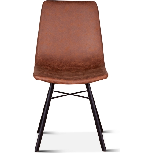 Hudson Dining Chair in Trapper Brown Microfiber (Set of 2)