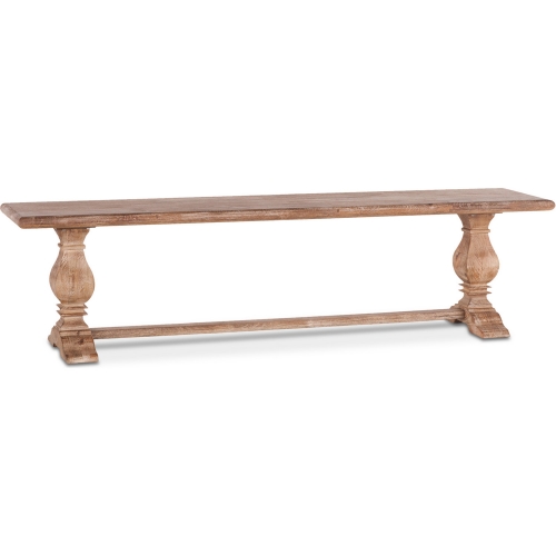 Pengrove 72" Mango Wood Dining Bench in Antique Oak Finish