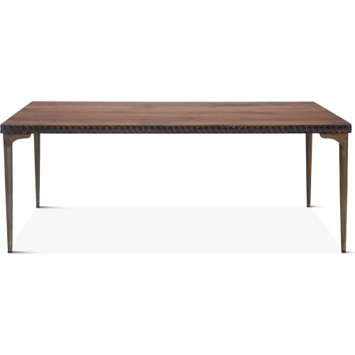 Vallarta 78" Dining Table in Brown Mango Wood & Bronze Aluminum