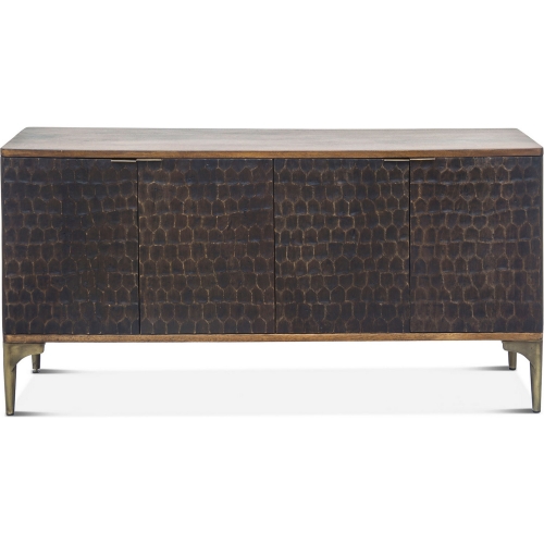 Vallarta Sideboard in Brown Mango Wood & Bronze Aluminum