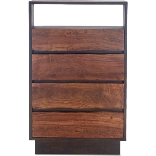 Palermo 34" Dresser in Raw Walnut Finish Live Edge Acacia Wood