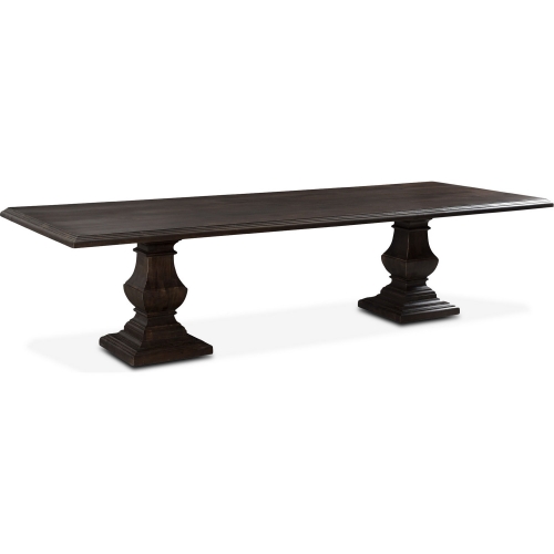 Toulon 120" Dining Table in Vintage Brown