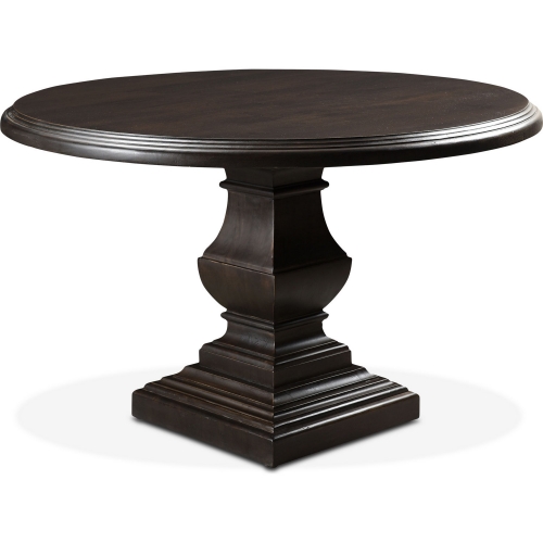 Toulon 48" Round Dining Table in Vintage Brown Mango Wood