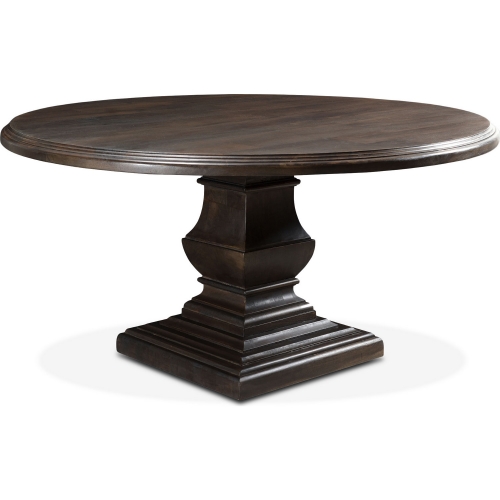 Toulon 60" Round Dining Table in Weathered Mango Wood