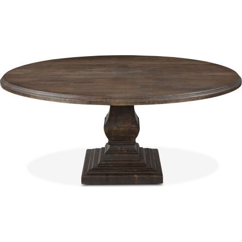 Toulon 72" Round Dining Table in Weathered Mango Wood