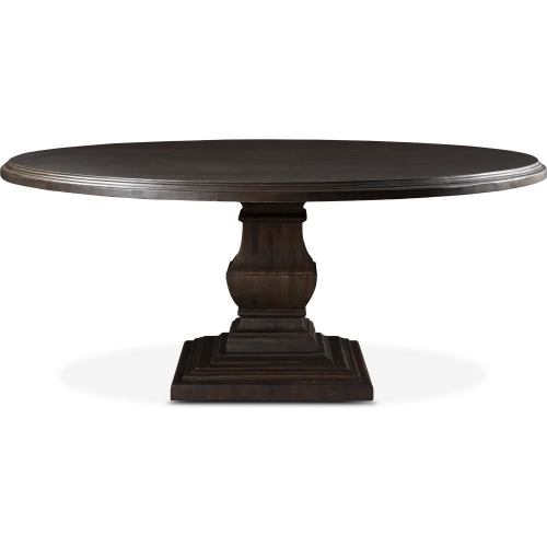 Toulon 72" Round Dining Table in Vintage Brown Mango Wood