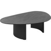 9698 Coffee Table in Grey Ceramic & Black Metal