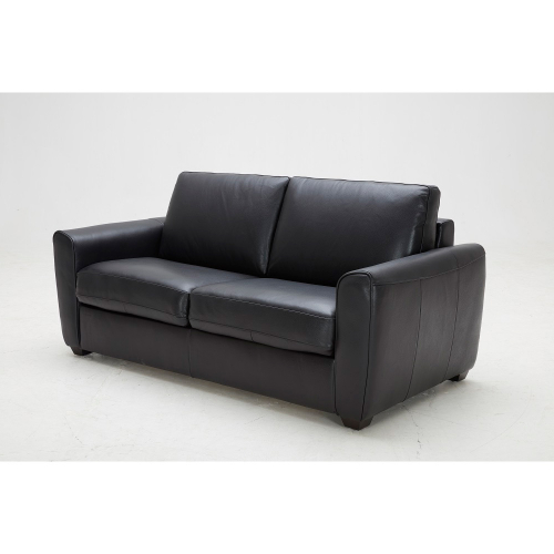 Ventura Premium Leather Sofa Bed in Black