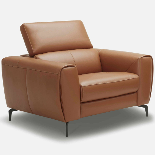 Lorenzo Power Arm Chair Recliner in Caramel Premium Italian Leather