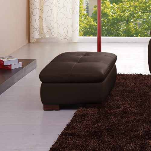 Capri 625 Italian Leather Ottoman in Brown