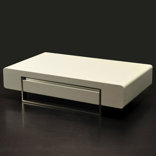 Modern Coffee Table in White & Chrome