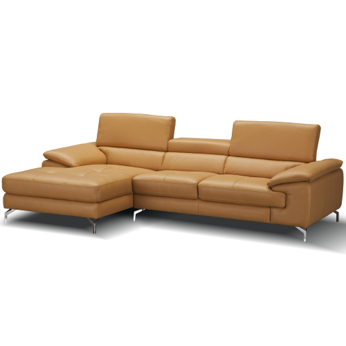 Positano A973B Sectional w/ Left Facing Chaise in Freesia Italian Leather