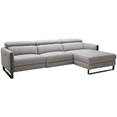 Antonio Sectional Sofa with Right Hand Facing Chaise in Chalk Fabric