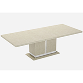 Chiara 78" Extension Dining Table in High Gloss Light Walnut Veneer