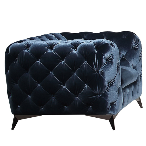 Glitz Accent Chair in Tufted Royal Blue Velour