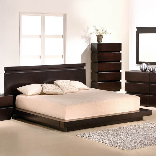 Knotch Queen Bed in Espresso Finish