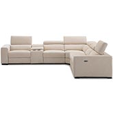 Picasso Power Sectional Sofa in Sand Fabric