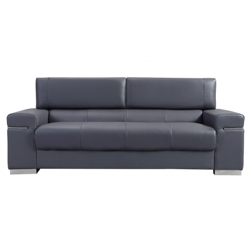 Soho Modern Sofa in Grey Leather