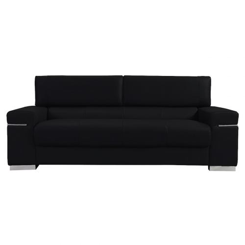 Soho Modern Sofa in Black Leather