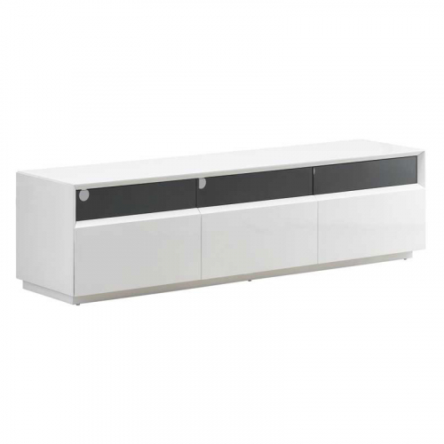 70" Contemporary TV Stand in White Lacquer