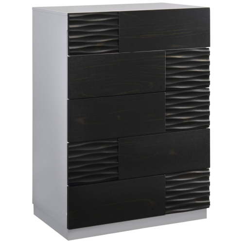 Tribeca Chest in Gloss Black & Grey