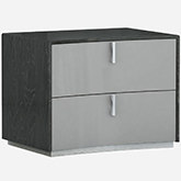 Vera Nightstand in Grey Lacquer (Set of 2)