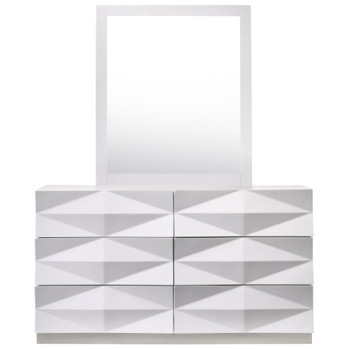 Verona Dresser & Mirror in White Lacquer