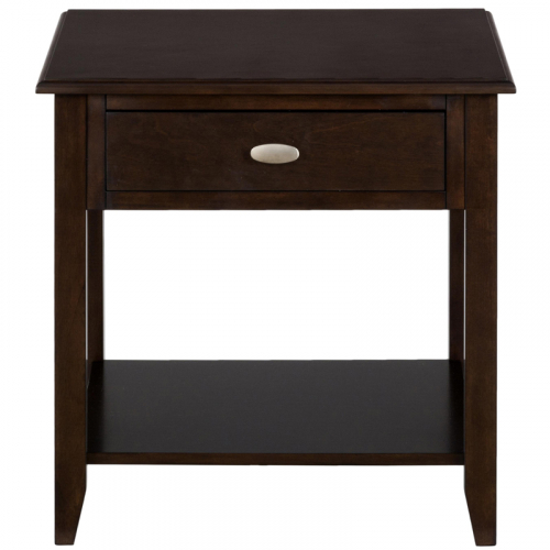 Merlot End Table w/ 1 Drawer & Shelf