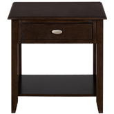 Merlot End Table w/ 1 Drawer & Shelf