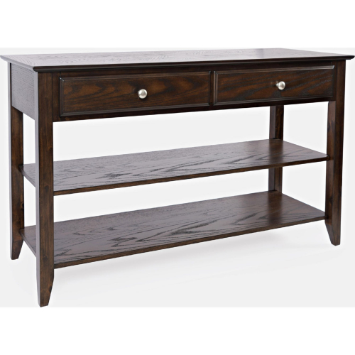 Modern Espresso Sofa Console Table in Espresso Brown Wood