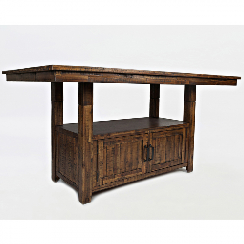 Cannon Valley 72" Standard or Counter Storage Dining Table in Distressed Acacia