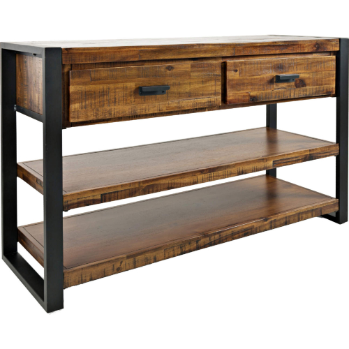 Loftworks 50" TV Stand Media Console in Distressed Acacia & Metal