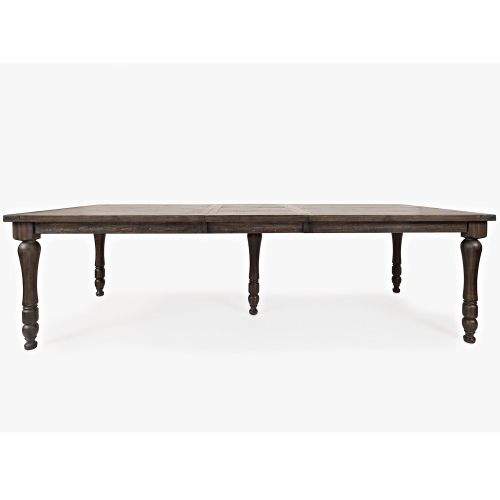 Madison County 84" Extension Dining Table in Distressed Barnwood Brown