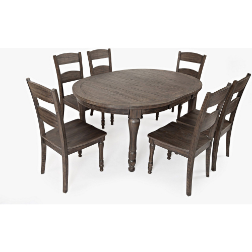 Madison County 66" Oval 7 Piece Dining Set in Barnwood Brown