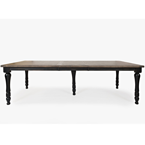 Madison County 84" Extension Dining Table in Vintage Black & Barnwood