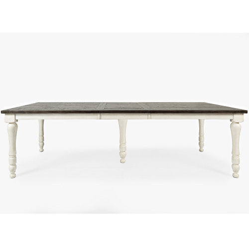 Madison County 84" Extension Dining Table in Vintage White & Barnwood