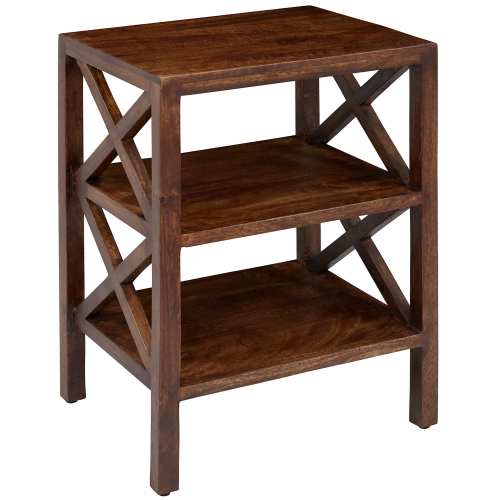 Global Archive X Side Accent Side Table in Mango Wood