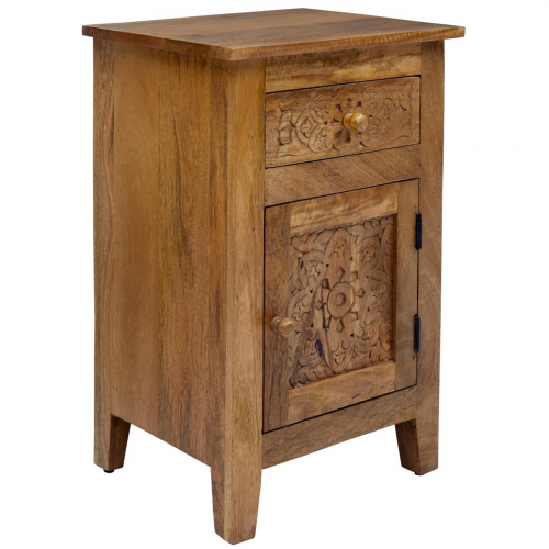 Global Archive Hand Carved Accent Table