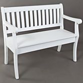 Artisan's Craft Storage Bench in Weathered White Acacia Wood