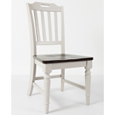 Orchard Park Dining Chair in Dark Wood & Light Grey (Set of 2)