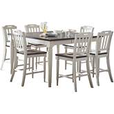 Orchard Park 7 Piece Counter Height Dining Set in Brown & Grey Wood