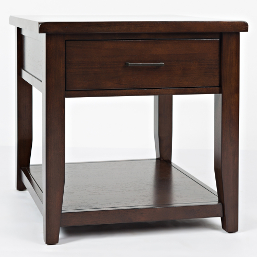 Twin Cities End Table in Dark Wood