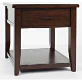 Twin Cities End Table in Dark Wood