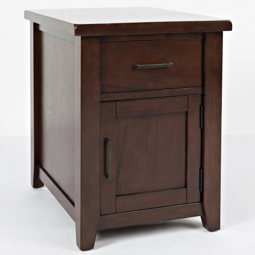 Twin Cities Chair Side End Table in Dark Wood