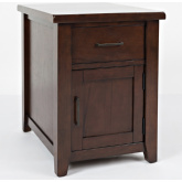 Twin Cities Chair Side End Table in Dark Wood