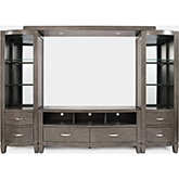 Scarsdale 4PC Entertainment Center with 60" Console in Grey Wood