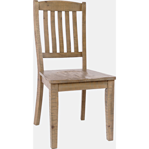 Carlyle Crossing Slatback Dining Chair in Distressed Pine (Set of 2)