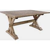 Carlyle Crossing 60" Extension Dining Table in Distressed Pine