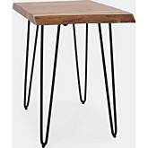 Nature's Edge Side Table in Acacia Wood & Iron