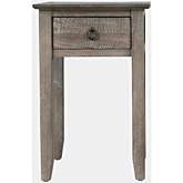 Devon Farmhouse End Table in Distressed Brown & Grey Wash Pine